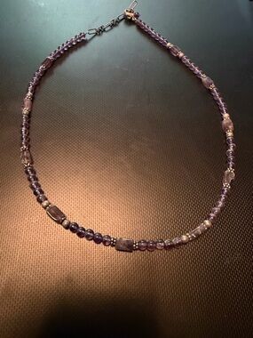 Amethyst Beaded Necklace - Elegant Purple Women's Jewelry